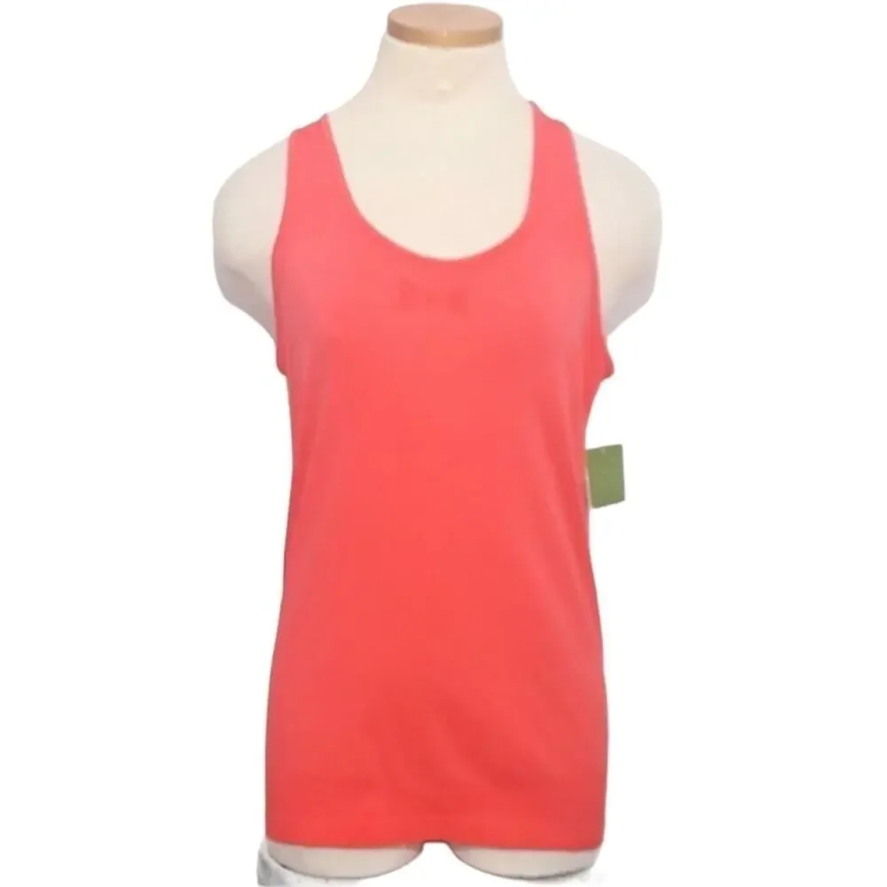 Kate Spade Jacquard Bow Tank Top in Peach Sherbet Pink NEW